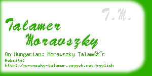 talamer moravszky business card